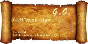 Gyügyei Olga névjegykártya