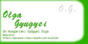 olga gyugyei business card